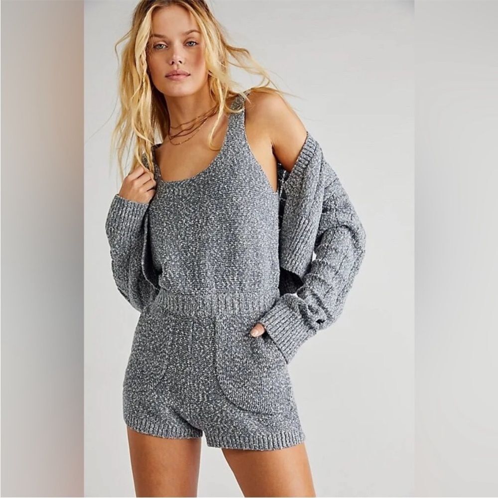 Free People Beach Declan Sweater Set Romper M Beachy Boho Coastal Summer